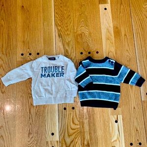 2 The Children’s Place sweaters, size 6-12 months
